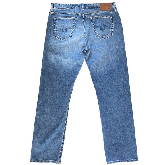 AG Adriano Goldschmied The Ives Modern Athletic Blue Denim Jeans Size 36W/32L - Picture 2 of 10